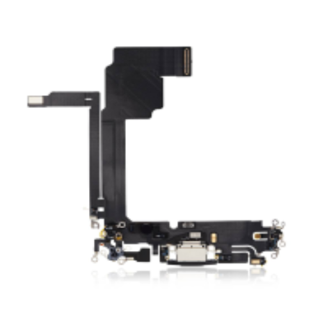 Charging Port Flex Cable Compatible For iPhone 15 Pro Max (Premium) (Black Titanium)